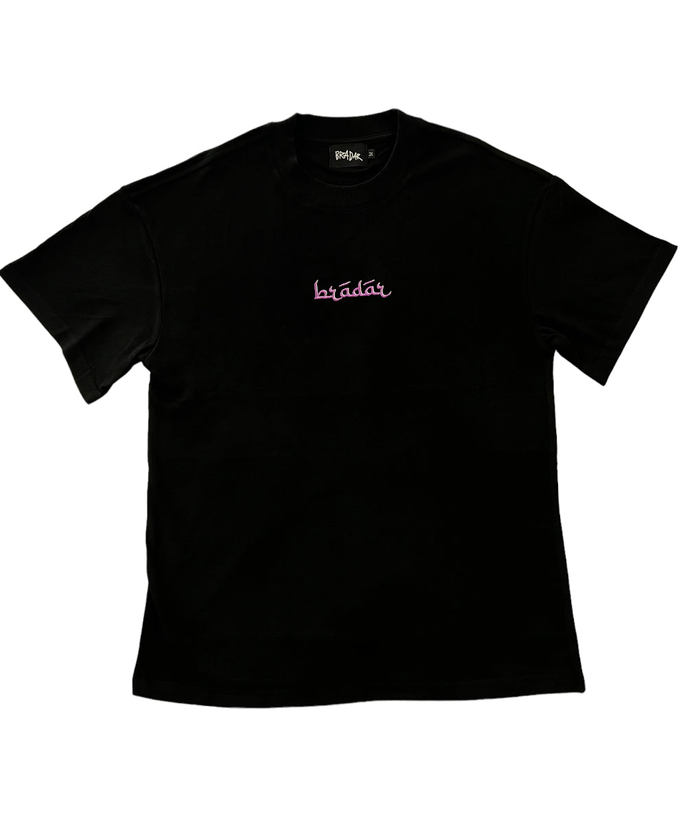 Black shirt with purple 2024 writing